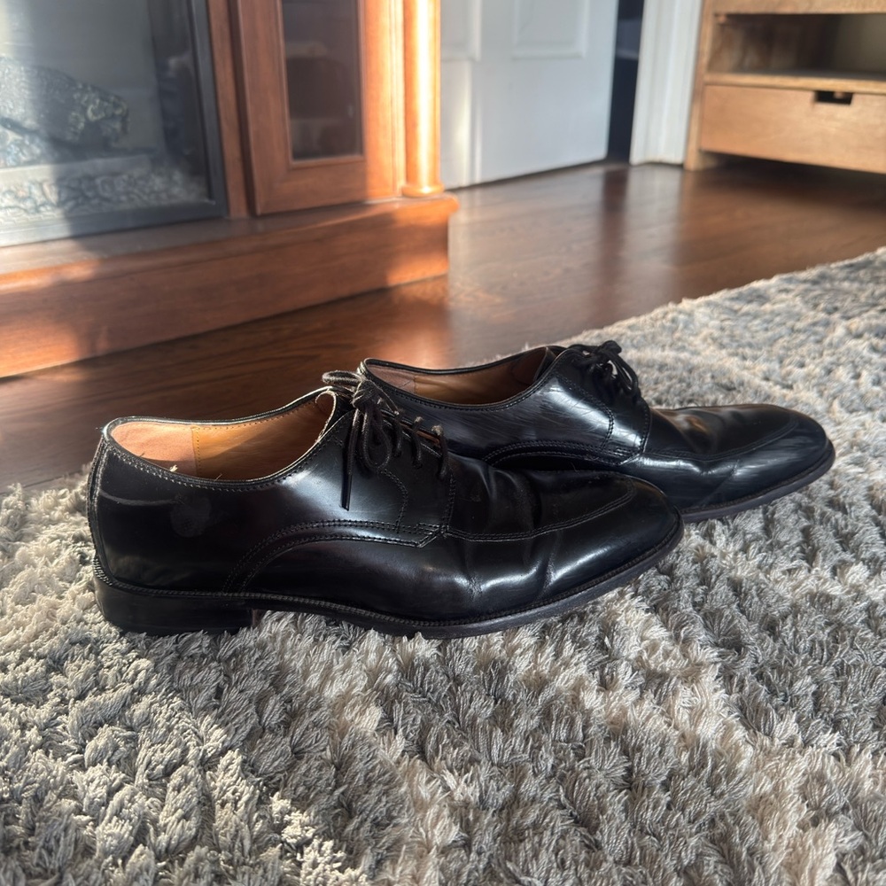 Johnston & Murphy Black Leather Dress Oxfords